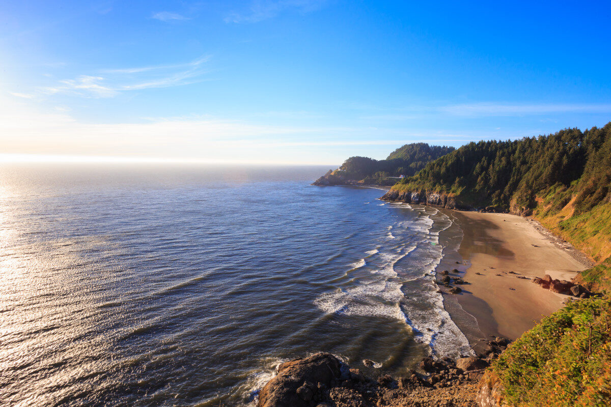 oregon coast on a sunny day